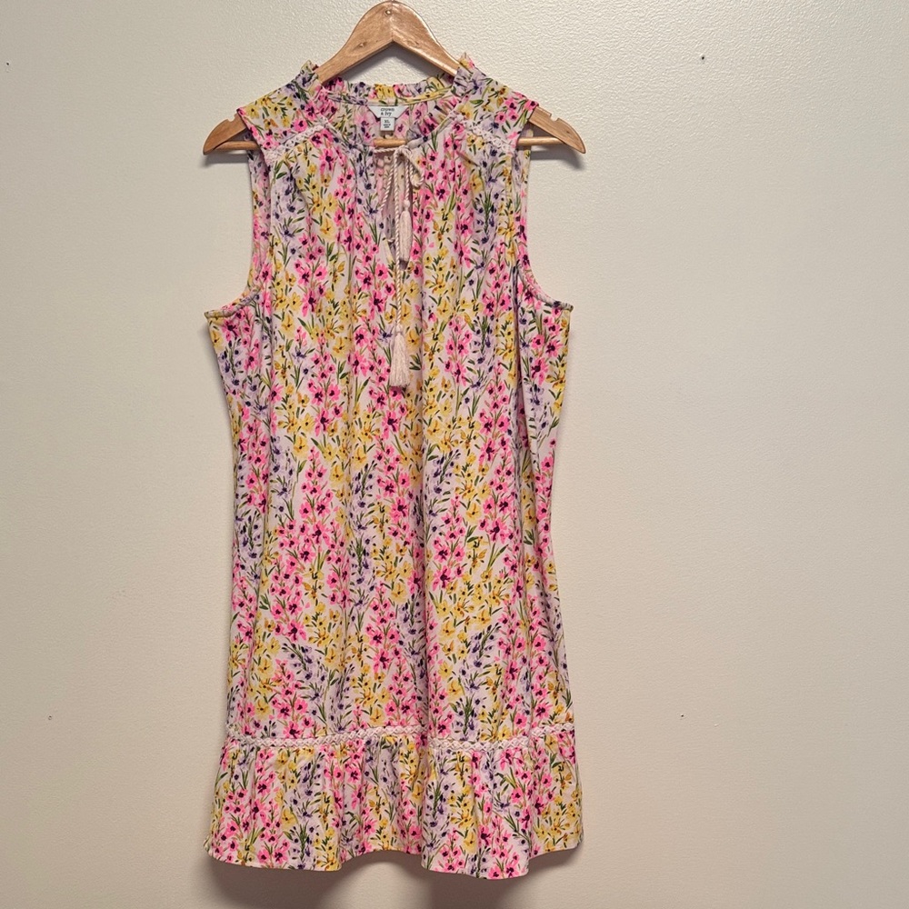 Crown & Ivy Floral Sleeveless Dress - Pink, Yellow, Blue
